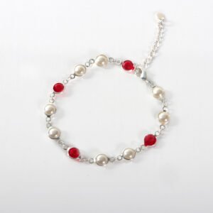 Pulsera perlas y circones