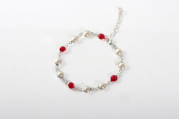 Pulsera perlas y circones