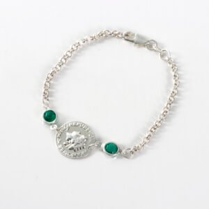 Pulsera con circones verdes