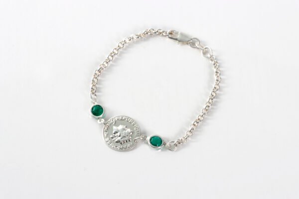 Pulsera con circones verdes