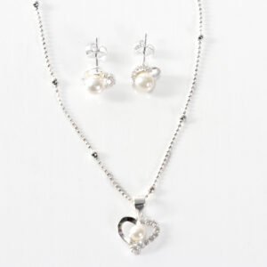 Conjunto corazón con perla